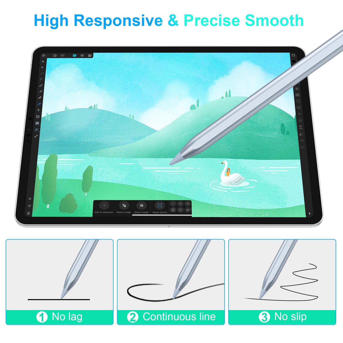 5X Faster Charge Kailfee Stylus Pen for iPad(2018-2023), Apple Pencil 2nd Generation, iPad Pencil Compatible with Apple iPad Pro 11&12.9 inch, iPad Air 3/4/5th, iPad 6-10th, iPad Mini 5/6th - Blue