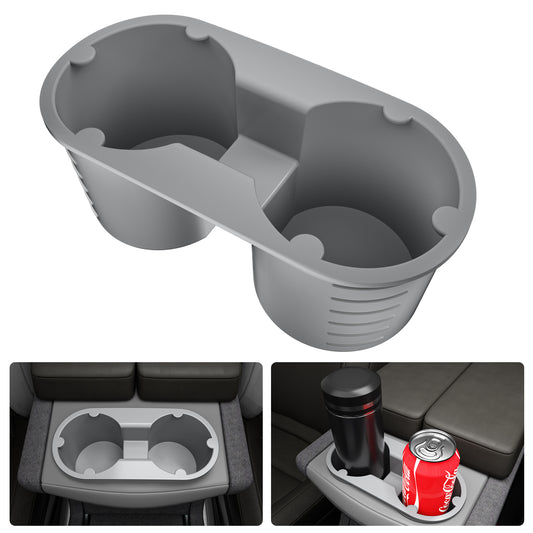 Kailfee Upgraded 2017-2023 Cup Holder Insert for Tesla fit Model Y | 3 & 2024 Model Y( Grey )