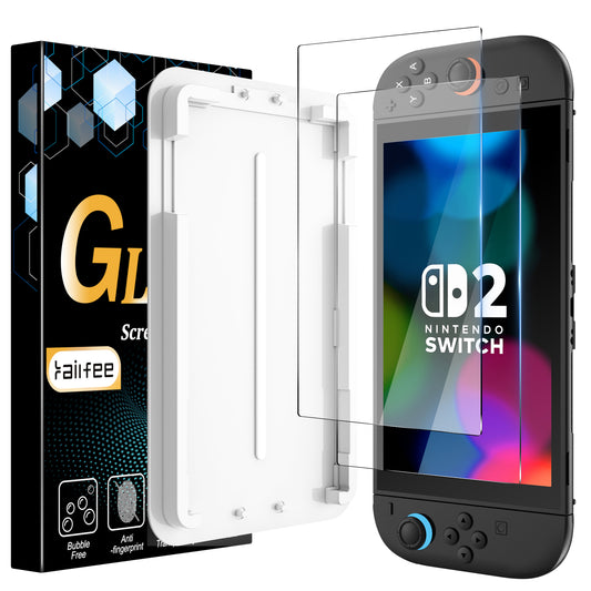 2-Pack Tempered Glass Screen Protector for Nintendo Switch 2 2025 [7.9''] 2025, [Automatic alignment, dust-free installation chamber],25 seconds Installation/No bubbles /No dust/Touch Sensitive/Ultra-Clear