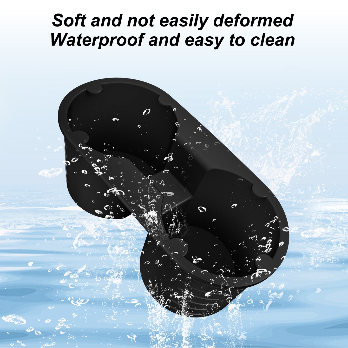 Kailfee Upgraded 2017-2023 Cup Holder Insert for Tesla fit Model Y | 3 & 2024 Model Y(Black) )